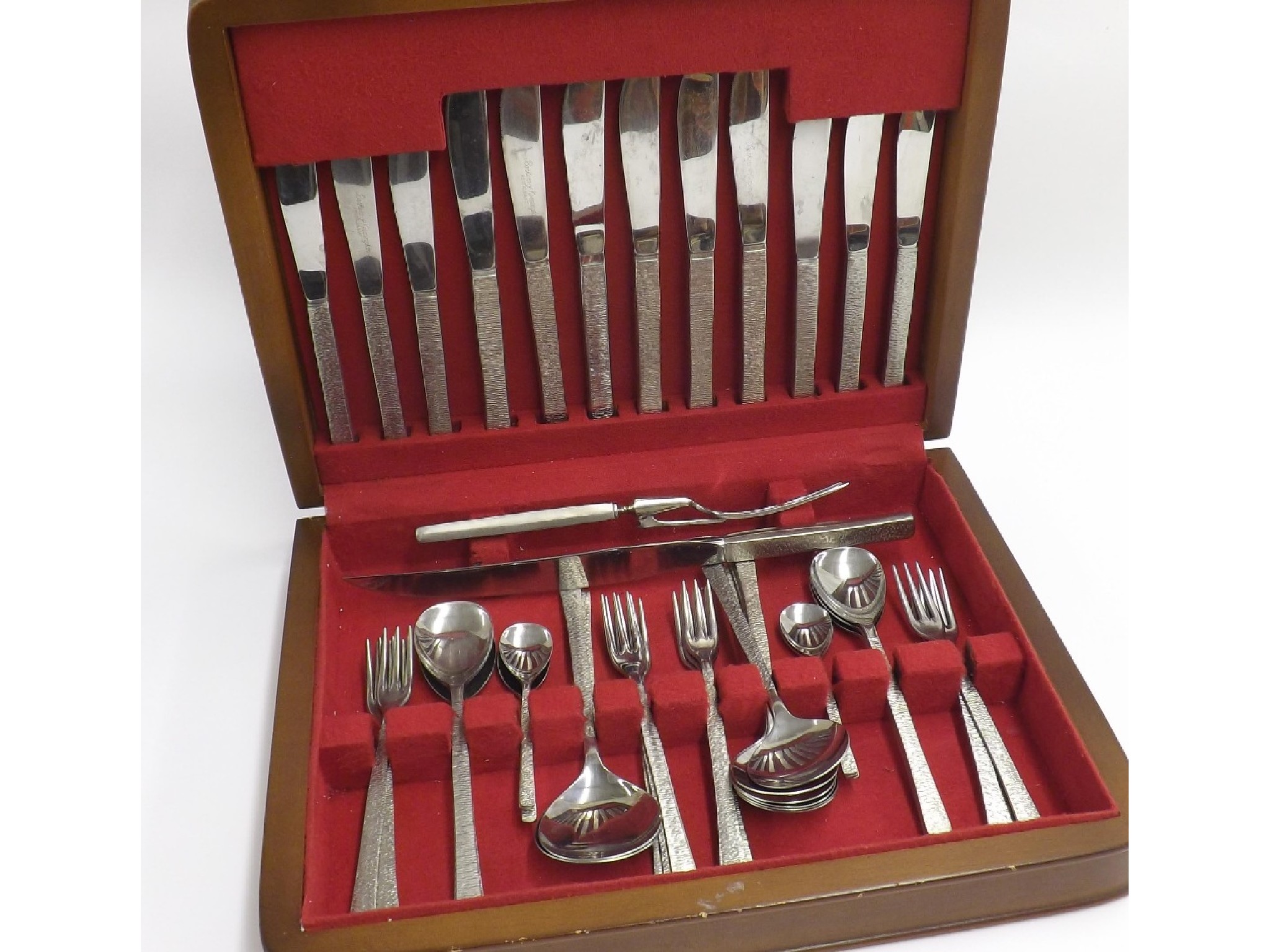 Appraisal: Viners 'Studio' Vintage piece canteen of stainless steel cutlery comprising