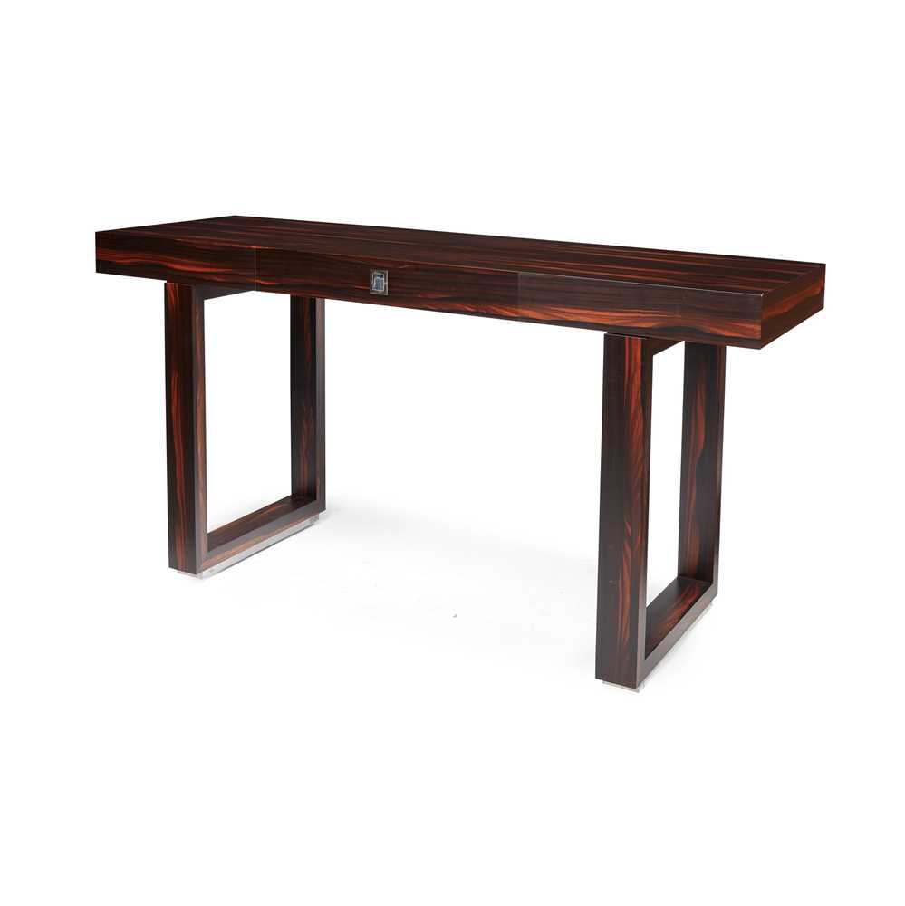 Appraisal: LINLEY LONDON 'LIZARD COLLECTION' CONSOLE TABLE CONTEMPORARY Macassar ebony with