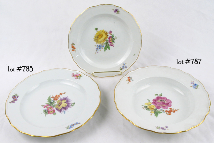 Appraisal: TWO LARGE GERMAN MEISSEN PORCELAIN PLATTERS pattern and mark matching