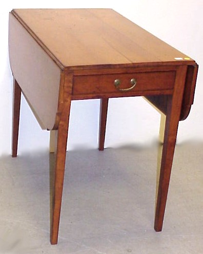 Appraisal: Federal Pembroke drop leaf table oblong top drop leaves with