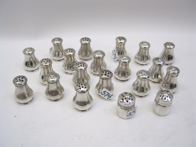 Appraisal: TWENTY STERLING SILVER SALT PEPPER SHAKERS matching sets by R