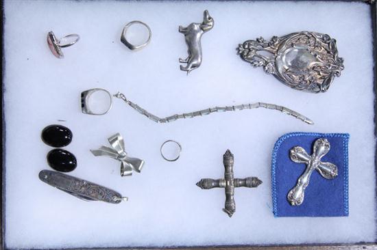 Appraisal: TWELVE PIECES OF STERLING SILVER JEWERLY Lot includes two pins