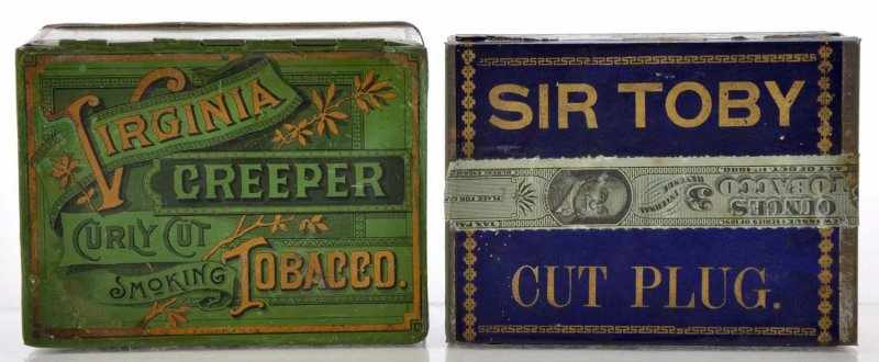 Appraisal: Lot of Square Corner Tobacco Tins Description Pre- lot includes