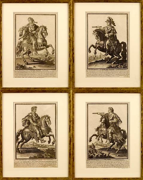 Appraisal: A group of eleven French engravings Jacques Chereau publishers Paris