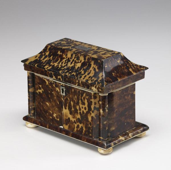 Appraisal: ENGLISH TORTOISESHELL Tea caddy th C x x