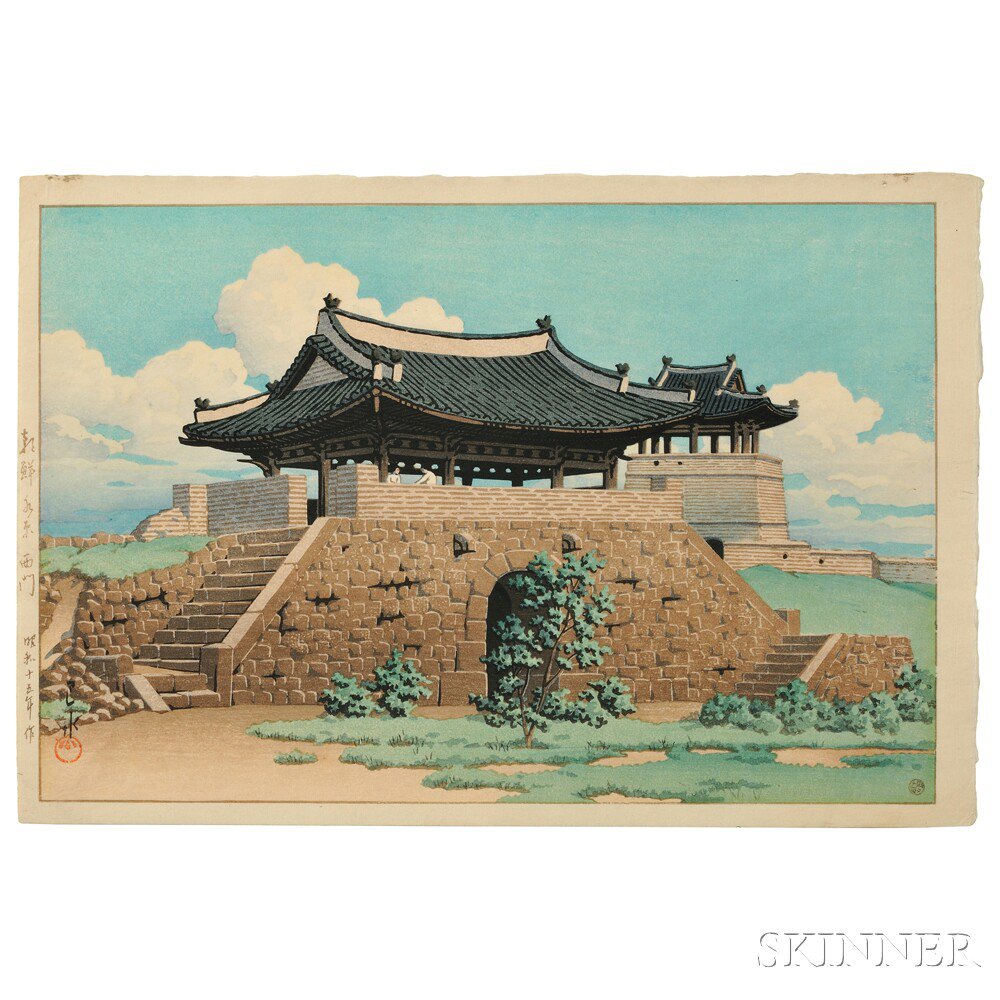 Appraisal: Kawase Hasui - West Gate of Suwon in Korea Japan