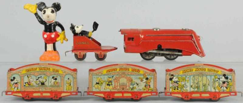 Appraisal: Tin Walt Disney Lionel Wind-Up Circus Train Set American Includes