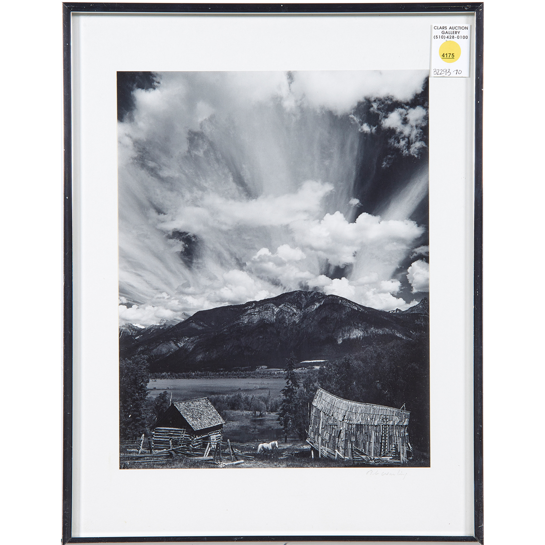 Appraisal: PHOTOGRAPH ROBERT WERLING Robert Werling American b Thunderstorm Canada gelatin