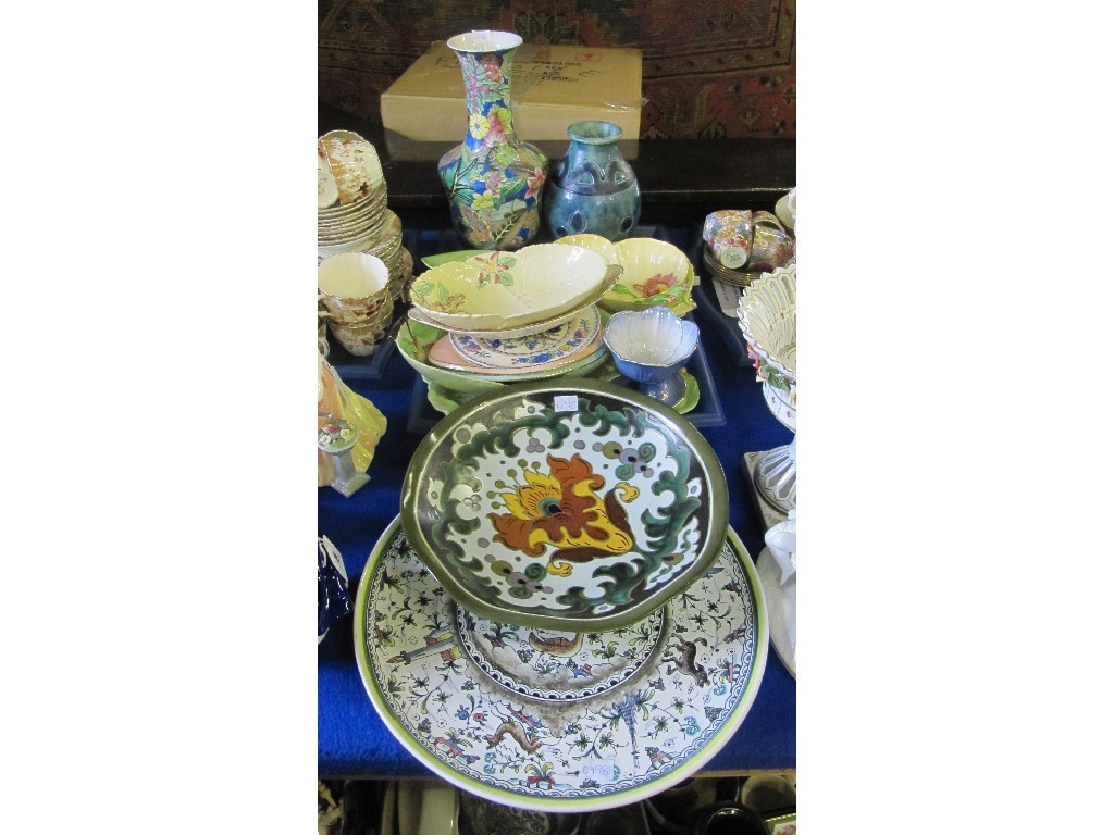 Appraisal: Tray lot in Carlton Ware Belgium vase etc Gouda Pendry