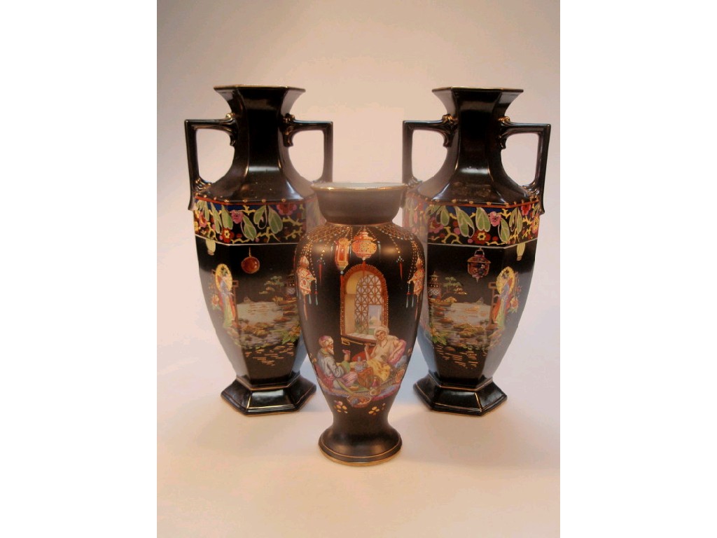 Appraisal: A pair of Sylvac Geisha vases shape cm high together