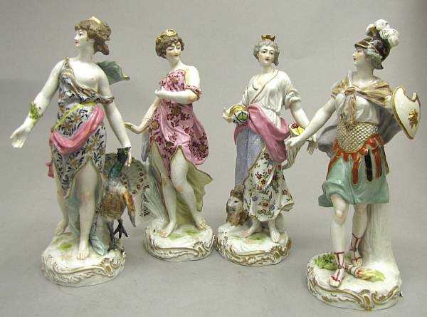 Appraisal: Four Samson of Paris porcelain allegorical figures late th century