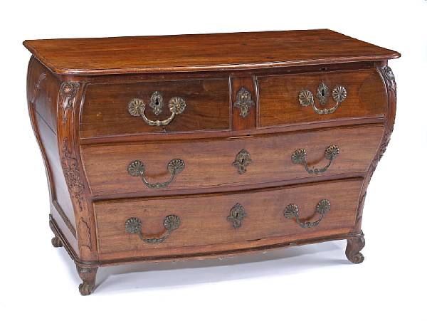 Appraisal: A Louis XV walnut commodethird quarter th century The rectangular