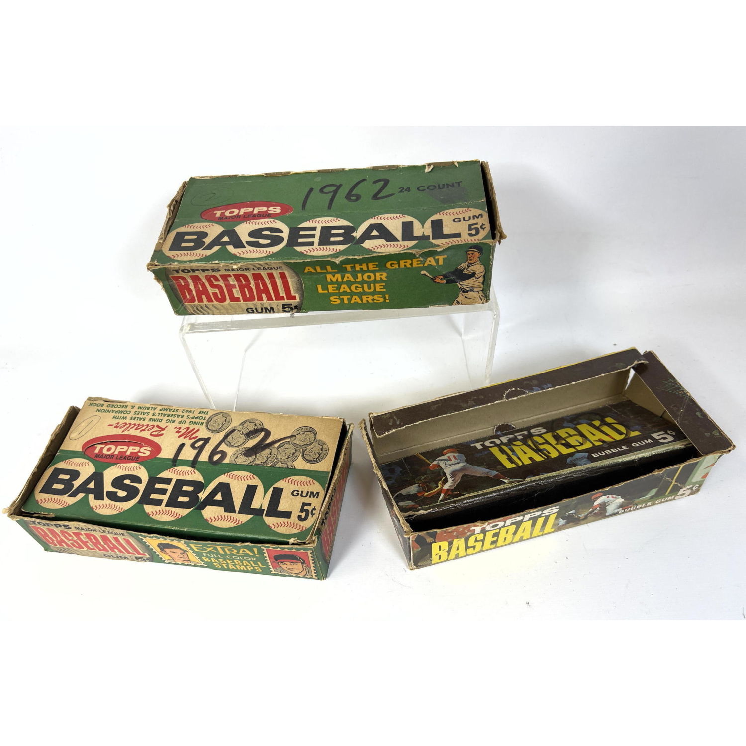 Appraisal: Topps baseball cards retail boxes Empty s --- Condition Missing