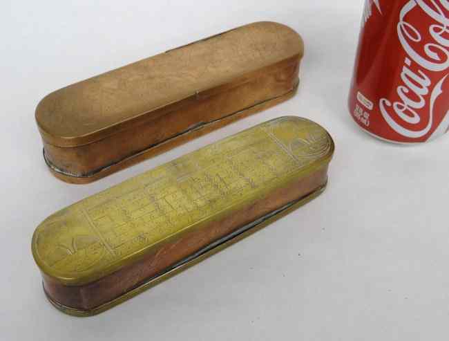 Appraisal: Lot early Dutch tobacco boxes Both decorated '' and ''