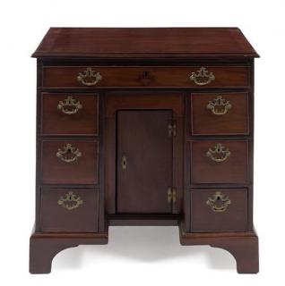 Appraisal: A George III Mahogany Kneehole Desk Height x width x