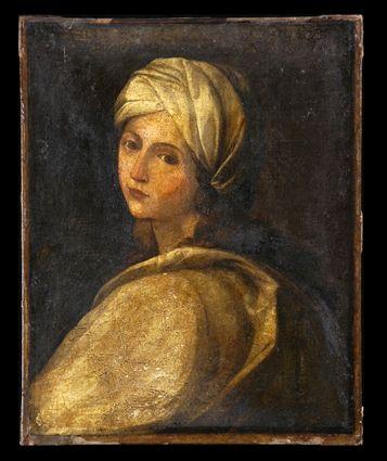 Appraisal: ITALIAN SCHOOL PORTRAIT OF A LADY Oil on canvas relined