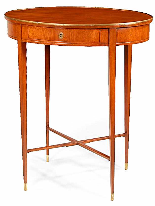 Appraisal: Property of various owners A Swedish Neoclassical mahogany side table