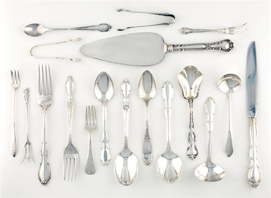 Appraisal: Towle sterling flatware service circa Fontana pattern comprising hollow handle