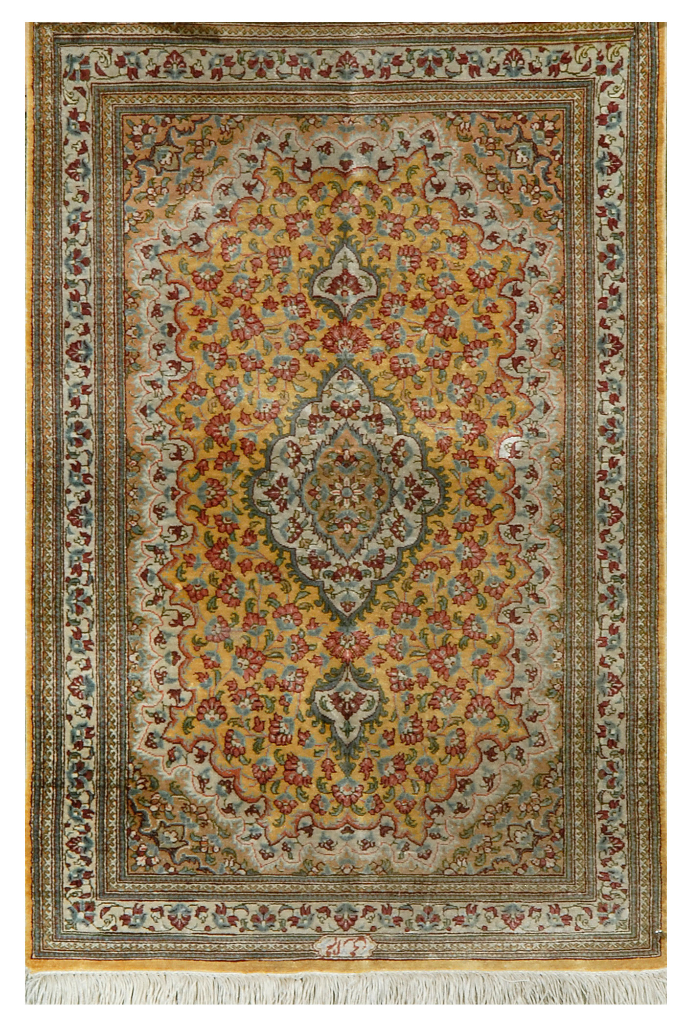 Appraisal: ORIENTAL RUG TURKISH SILK ' x ' In a medallion