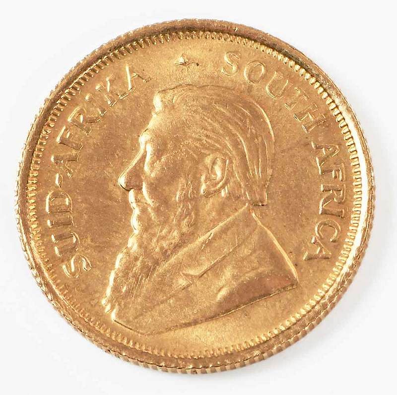 Appraisal: Tenth-Ounce Gold Krugerrand Coin fractional gold bullion coin from South