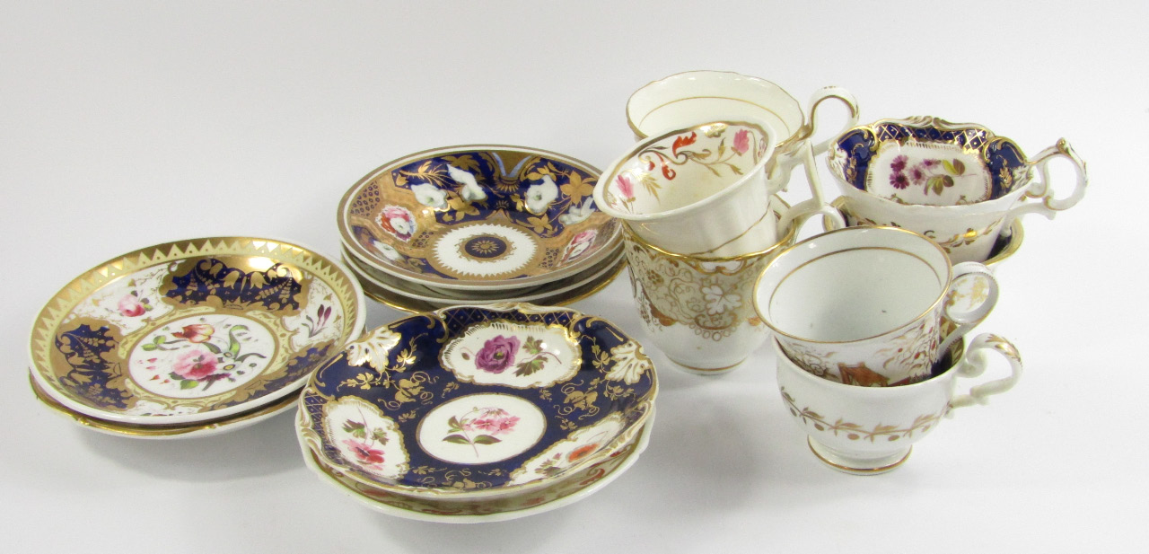 Appraisal: A group of early to mid thC porcelain tea cups