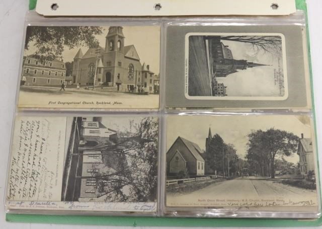 Appraisal: ANTIQUE POSTCARDS FROM ROCKLAND MASS MANYREAL PHOTO CARDS FROM THE