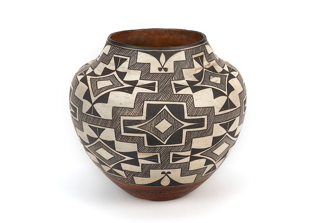 Appraisal: Helipe Valdo Acoma Polychrome Jar Helipe Valdo Acoma Polychrome Jar