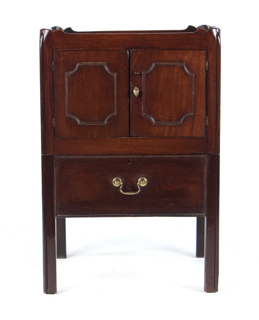 Appraisal: George III mahogany commode