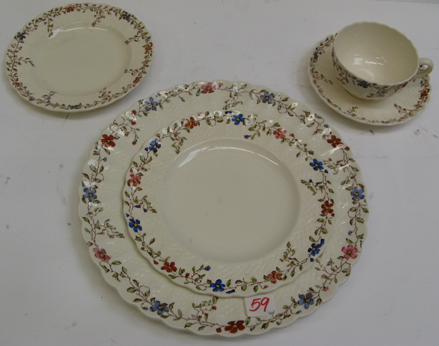 Appraisal: A COPELAND SPODE FINE CHINA SET pieces in the Wicker