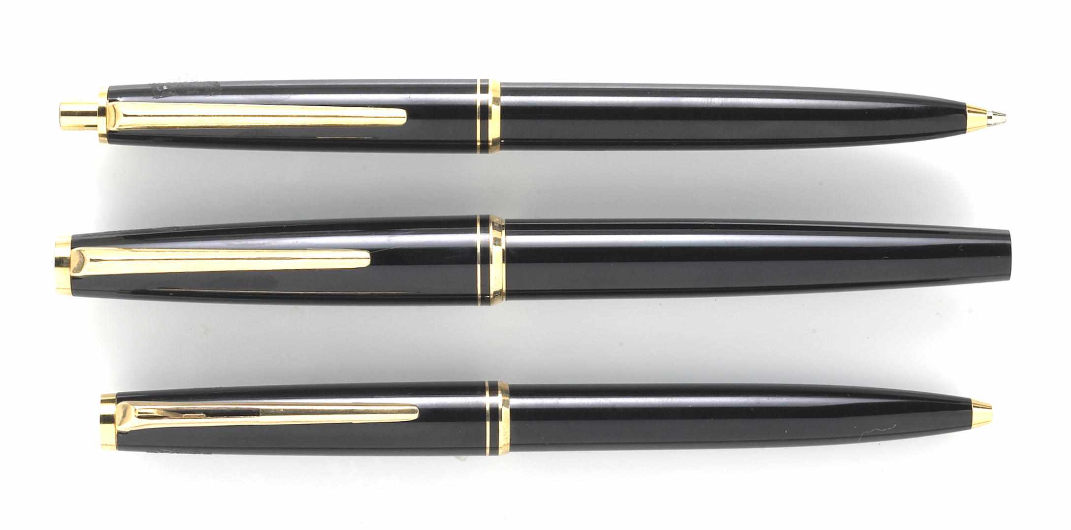 Appraisal: Montblanc Generation piece set Black resin fountain pen cartridge converter