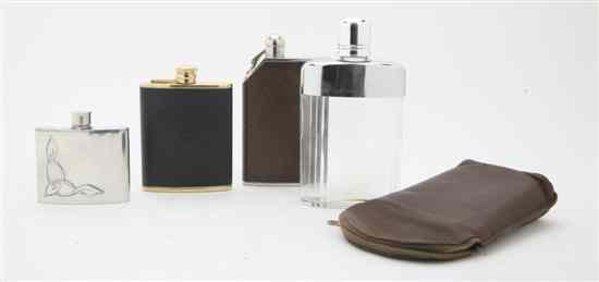 Appraisal: A Group of Four Flasks of various makers sizes and