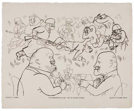 Appraisal: GEORGE GROSZ Gott mit Uns Portfolio with text and of