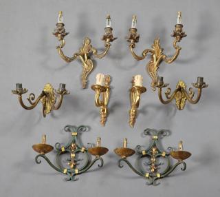 Appraisal: Four Pair of French Sconces th c consisting o Four