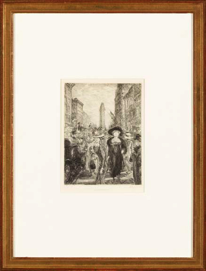 Appraisal: John Sloan American Pennsylvania - Fifth Avenue etching sight -