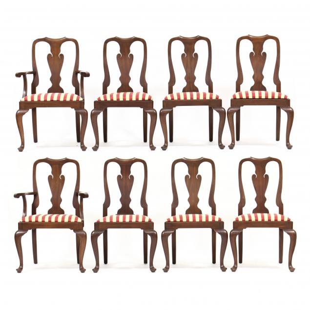 Appraisal: HENKEL HARRIS SET OF EIGHT QUEEN ANNE STYLE MAHOGANY DINING