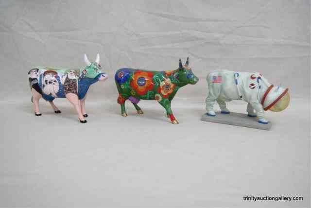 Appraisal: Cow Parade Ceramic Cow Figurine CollectiblesIncludes the following three cows