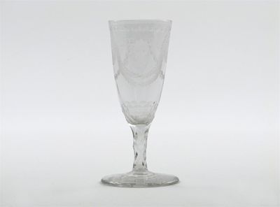 Appraisal: An ale glass the bowl engraved in the manner of