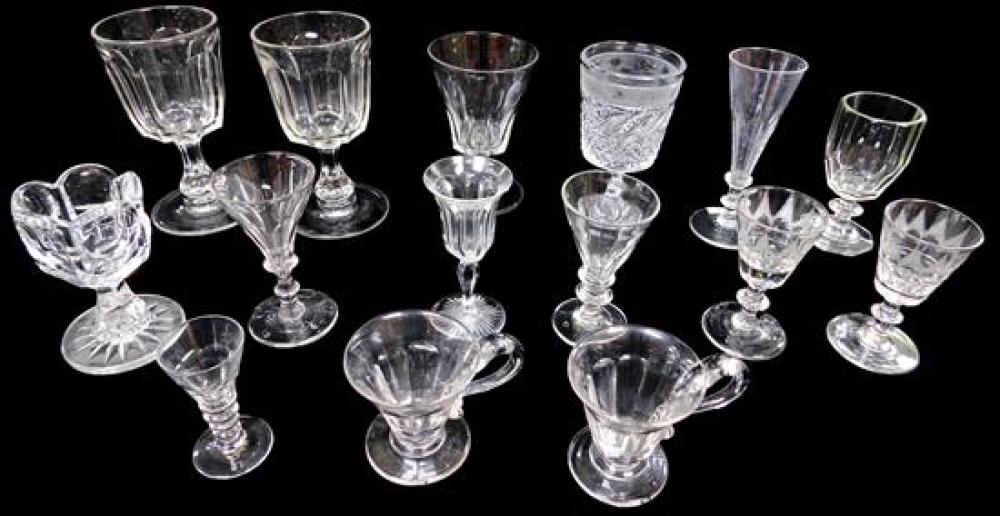 Appraisal: GLASS Fifteen free and mold-blown glasses mostly European th th