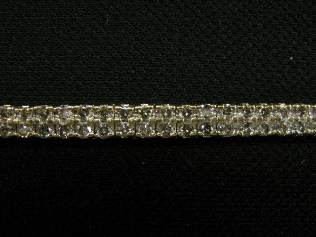 Appraisal: Diamond Bracelet double row tennis style total carats k yellow