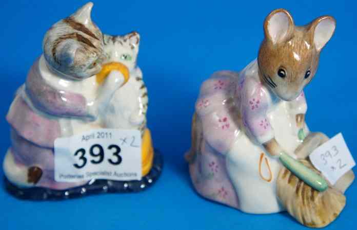 Appraisal: Beswick Tabitha Twitchit and Miss Moppet and Hunca Munca Sweeping