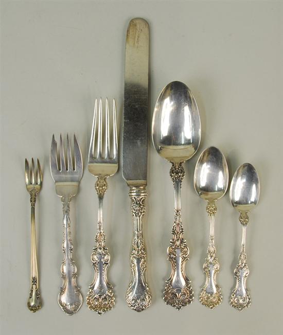 Appraisal: TWO PARTIAL AMERICAN SILVER FLATWARE SERVICES Whiting and Gorham makers