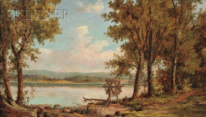 Appraisal: Attributed to John White Allen Scott American - Autumn View