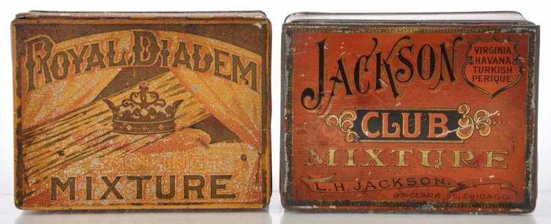 Appraisal: Lot of Square Corner Tobacco Tins Description Pre- lot includes