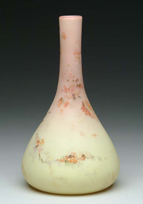 Appraisal: MT WASHINGTON BURMESE DECORATED VASE Classic Burmese coloration in matte