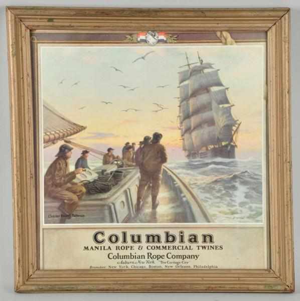 Appraisal: Columbian Rope Co Ship Sign Description Made of cardboard Condition