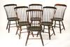 Appraisal: CHAIRS - Set of six late th c step-down Windsor