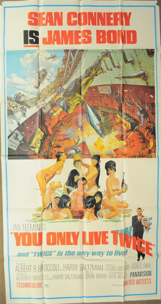 Appraisal: You Only Live Twice poster volcano and bath scenes Sheet