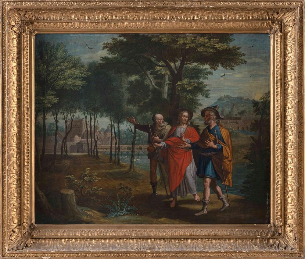 Appraisal: CONTINENTAL SCHOOL TH TH CENTURY CHRIST AND TWO DISCIPLES ON