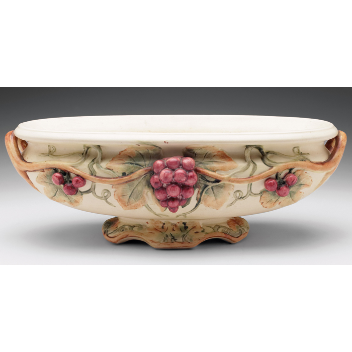 Appraisal: Weller Roma console bowl large double handled form unmarked ''w