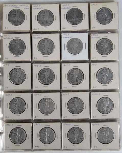 Appraisal: Walking Liberty Half Dollar Collection Description Includes coins from to